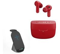 BoxWave Caricabatterie compatibile con Urbanista Atlanta - Supporto compatto wireless multicharge (10 W), supporto Qi wireless per orologio e auricolari - Nero corvino