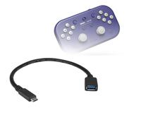 BoxWave Cavo compatibile con 8BitDo Lite SE - Adattatore di espansione USB, aggiungi hardware collegato USB al tuo telefono
