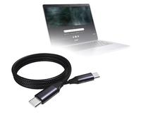BoxWave Cavo compatibile con Acer Chromebook 314 (CB314-1HT) - DirectSync PD Cable (0,9 m) - USB-C a USB-C (100W), ricarica intrecciata tipo C e sincronizzazione rapida, nero corvino