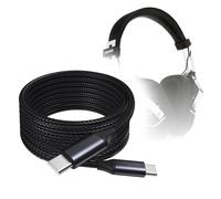 BoxWave Cavo compatibile con amplificatore per cuffie wireless BOSS Waza-Air - Cavo DirectSync PD (3 m) - USB-C a USB-C (100 W), ricarica rapida in lega di nylon intrecciato di tipo C lungo - Nero