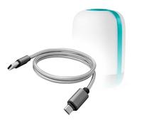 BoxWave Cavo compatibile con Biolite Alpenglow 500 - Micro USB DuraCable, cavo di ricarica micro USB intrecciato - grigio siderale