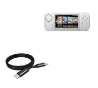 BoxWave Cavo compatibile con Blaze Evercade EXP Handheld - Cavo DirectSync PD (0,9 m) - USB-C a USB-C (100W), ricarica intrecciata di tipo C e sincronizzazione rapida, nero corvino