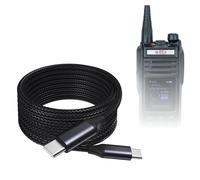 BoxWave Cavo compatibile con Btech GMRS-PRO - Cavo DirectSync PD (3 m) - USB-C a USB-C (100W), ricarica rapida in lega di nylon intrecciato di tipo C lungo - Nero corvino