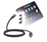 BoxWave Cavo compatibile con Elgato Stream Deck MK.2 - Cavo MagnetoSnap PD AllCharge (100W), Ricarica Magnetica Intrecciato USB Type-C Micro - Jet Black