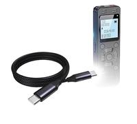 BoxWave Cavo compatibile con EVIDA V618 - Cavo DirectSync PD (0,9 m) - USB-C a USB-C (100 W), ricarica intrecciata di tipo C e sincronizzazione rapida - Nero corvino