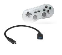 BoxWave Cavo compatibile con gamepad Bluetooth 8BitDo SN30 Pro - Adattatore di espansione USB, aggiunge hardware collegato USB al tuo telefono