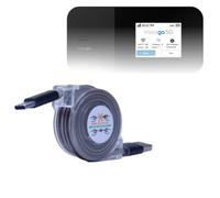BoxWave Cavo compatibile con Inseego MiFi X Pro 5G - miniSync - USB-A a USB Tipo-C, Cavo retrattile - USB-A a USB Type-C