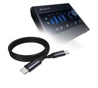 BoxWave Cavo compatibile con interfaccia audio USB-C PreSonus Quantum ES 2 - Cavo DirectSync PD (0,9 m) - USB-C a USB-C (100W), Ricarica intrecciata di tipo C e sincronizzazione rapida - Nero corvino