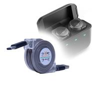 BoxWave Cavo compatibile con Master & Dynamic MW09 - miniSync - USB-A a USB Type-C, cavo retrattile 5 lunghezze preimpostate per evitare grovigli