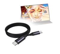 BoxWave Cavo compatibile con monitor portatile UPERFECT QLED N156N01 (15,6") - Cavo DirectSync PD (0,9 m) - USB-C a USB-C (100W), ricarica intrecciata di tipo C e sincronizzazione rapida - Nero