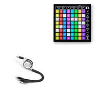 BoxWave Cavo compatibile con Novation Launchpad Mini [MK3] - AllCharge miniSync, cavo USB retrattile portatile - Jet Black
