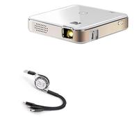 BoxWave Cavo compatibile con proiettore wireless portatile Kodak Luma 150 - AllCharge miniSync, cavo USB retrattile portatile - Jet Black