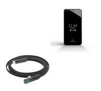 BoxWave Cavo compatibile con Purism Librem 5 Evergreen - Cavo PowerDisplay PD ad angolo retto (1,2 m) - USB-C a USB-C (100W), Informazioni sulla potenza LED Nylon intrecciato extra lungo - Nero