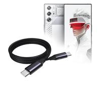 BoxWave Cavo compatibile con RedMagic 9S Pro - Cavo DirectSync PD (0,9 m) - USB-C a USB-C (100W), ricarica intrecciata di tipo C e sincronizzazione rapida, nero corvino