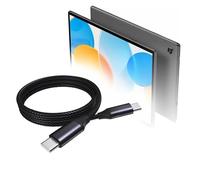 BoxWave Cavo compatibile con Teclast M40 Pro - Cavo DirectSync PD (0,9 m) - USB-C a USB-C (100W), Cavo intrecciato di ricarica e sincronizzazione di tipo C da 0,9 m - Nero corvino