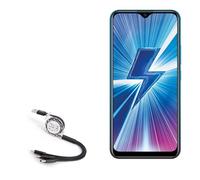 BoxWave Cavo compatibile con vivo Y17 - AllCharge miniSync, retrattile, cavo USB portatile - Jet Black