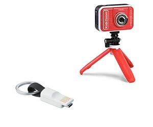 BoxWave Cavo compatibile con VTech KidiZoom Creator Cam - Micro USB Portachiavi Caricabatteria Portachiavi Micro USB Cavo - Jet Black