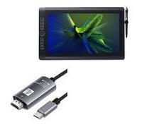 BoxWave Cavo compatibile con Wacom MobileStudio Pro (16) - Cavo SmartDisplay - USB Type-C a HDMI (1,8 m), Cavo USB C/HDMI - Nero Jet