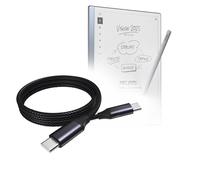 BoxWave - Cavo PD DirectSync (0,9 m) da USB-C a USB-C (100 W)] tipo C intrecciato cavo di ricarica e sincronizzazione da 0,9 m, per notevole 2, colore: Nero