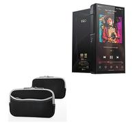 BoxWave Custodia compatibile con FiiO M11 Plus - SoftSuit con tasca, custodia morbida in neoprene, tasca con cerniera - nero con finiture grigie
