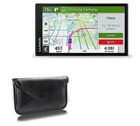 BoxWave Custodia compatibile con Garmin DriveSmart 66 - Borsa Messenger Elite in pelle, custodia in pelle sintetica, design a busta, per Garmin DriveSmart 66 - nero corvino