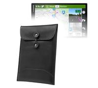BoxWave Custodia compatibile con Garmin DriveSmart 86 (custodia di BoxWave) - Custodia in pelle nera, custodia a portafoglio in pelle per Garmin DriveSmart 86
