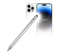 BoxWave - Penna stilo compatibile con Apple iPhone 14 Pro Max, AccuPoint Active Stylus, stilo elettronico con punta ultra fine per Apple iPhone 14 Pro Max, colore: argento metallizzato