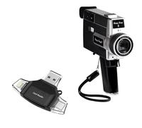 BoxWave Smart Gadget compatibile con Camp Snap CS-8 Digital Video Recorder - AllReader Lettore di schede SD, lettore di schede microSD SD Compact USB - Nero corvino