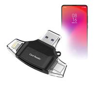 BoxWave Smart Gadget Compatibile con Xiaomi Mi 9T Pro - AllReader Lettore di Schede SD, Lettore di Schede MicroSD SD Compact USB - Nero Jet