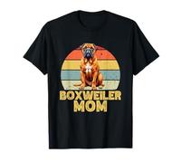 Boxweiler Mom Funny Retro Love My Mixed Breed Dog Maglietta
