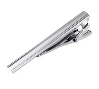 Boy Clip on Tie, Silver Rectangular Stainless Steel Men's Tie Clip Men Suit Accessories Gifts for Men Valentines Day Tie Accessories