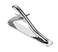 Boy Clip on Tie, Tie Bar Silver Silver Tone Tie Bar Clip Stainless Steel A Tie Clip Suit Accessories Men Golf Gifts for Men Tie Accessories