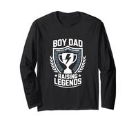 Boy Dad Raising Legends Graphic Novità Regalo Papà Padre Maglia a Manica