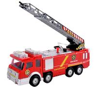 Boy Fire Truck Toy - Modello di camion dei pompieri in metallo, suono simulato e luce di salvataggio retrattile
