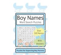 Boy Names Word Search Puzzles: For expecting boy parents with easy to read print to find the perfect name for your baby | 6x9 inches | 60 puzzles | Gift for expecting parents