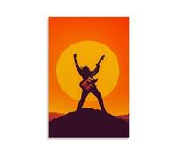 Boy Playing Guitar on The Mountain Living Room Wall Art 20 x 30 cm