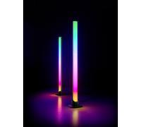 BOY SET 2 LAMPADE DA TAVOLO LED 10W CON TELECOMANDO MULTIFUNZIONE LUCE BIANCA + RGB CON LUCE DINAMICA E CONTROLLO DEL SUONO RICARICABILI USB H. 55CM DIMMERABILE