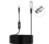 Boya BCA6 connettore XLR femmina a 3.5 mm volume regolabile microfono MIC cavo adattatore Mini jack AUX cavo audio cavo di 6 m, compatibile con iPad, iPhone, iPod Touch e altri dispositivi mobili