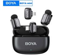 BOYA BOYA Mini microfono lavalier wireless da bavero per iPhone Android Type-c Smartphone Fotocamere DSLR Registrazione Youtube Streaming