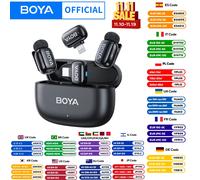 BOYA BOYA Mini microfono lavalier wireless per iPhone 15/16 Telefono Android Dispositivi USB-C per streaming live Registrazione video Vlog