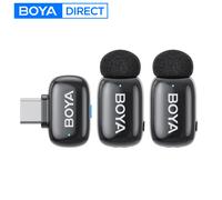 BOYA BOYA Mini microfono lavalier wireless per iPhone 15/16 Telefono Android Dispositivi USB-C per streaming live Registrazione video Vlog