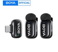 BOYA BOYA Mini microfono lavalier wireless per iPhone 15/16 Telefono Android Dispositivi USB-C per streaming live Registrazione video Vlog