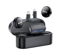 BOYA BOYALINK - 3 microfoni lavalier wireless all-in-one per fotocamera/iPhone/Android, mini microfono con riduzione del rumore AI, durata 30 ore, portata di trasmissione 300 m per Vlog, TikTok