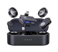Boya BOYALINK - 3 mini microfono per fotocamera/iPhone/Android, microfono lavalier wireless con riduzione del rumore AI, durata 30 ore, portata di trasmissione 300 m per Vlog, TikTok