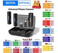 BOYA BOYALINK Microfono lavalier wireless da bavero per iPhone Android Fotocamera DSLR Youtube Streaming live Registrazione audio Intervista