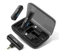 BOYA BOYALINK - Sistema doppio microfono e ingressi Lightning e USB-C per iPhone, smartphone Android/fotocamera DSLR
