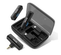 Boya BOYALINK Sistema microfonico wireless da bavero USB-C Lightning e connettore Trs da 3,5 mm nero