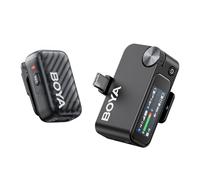 BOYA Boyamic, 2 microfoni wireless per Android/fotocamera/tablet, riduzione del rumore AI, registrazione interna a 32 bit, touchscreen AMOLED, controllo app, batteria 9h per registrazione (1TX+1RX