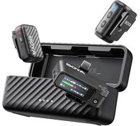 BOYA BOYAMIC - 2 microfoni wireless per iPhone 15-16/Android/PC/fotocamera, cancellazione del rumore AI, registrazione interna galleggiante a 32 bit, portata 299,9 m, batteria 54H con custodia di