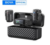 BOYA BOYAMIC 2 Microfono lavalier wireless professionale da bavero per iPhone USB-C Fotocamera Android per registrazione in streaming live Vlog